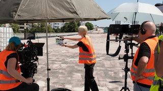 Tatort-Dreh auf der Hochstraße Süd in Ludwigshafen (Foto: SWR)