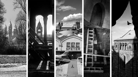 Collage Bilder von Horst Hamann aus dem Bildband "Kaiserdom zu Speyer"