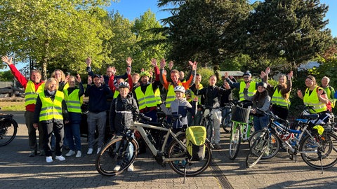 Mit dem Bicibus zur Schule in Landau