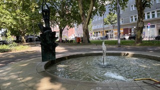 Auf der Suche nach Schattenplätzen in der Innenstadt von Ludwigshafen