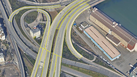 Der Nordbrückenkopf der Kurt-Schumacher-Brücke in Ludwigshafen wird abgerissen.