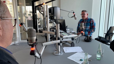 Ludwigshafens künftiger Oberbürgermeister Klaus Blettner zu Besuch im SWR-Studio Ludwigshafen