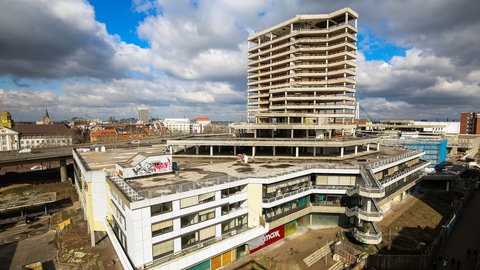 Abriss des Rathauscenters in Ludwigshafen