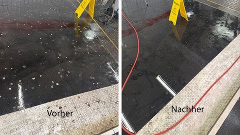 Reinigung am Bahnhof Frankenthal
