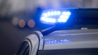 Polizeiblaulicht (Symbolbild). In Herxheim rückten die Beamten aus, weil ein Mann einer Frau in den Fuß biss.