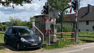 Bahnübergang in Kandel