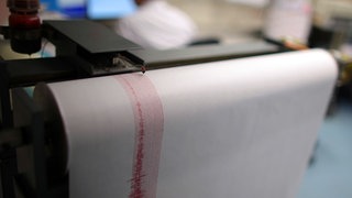 Ein Seismograph zeichnet ein Erdbeben auf (Archivfoto)