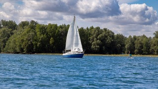 Auf dem Rhein bei Bingen ist nun doch wieder Wassersport erlaubt (Symbolbild).