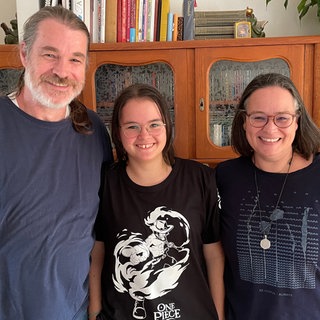 Ehepaar Sven Ebert und Alexandra Ebert-Stoll aus Mainz mit Pflegekind Melissa (14)