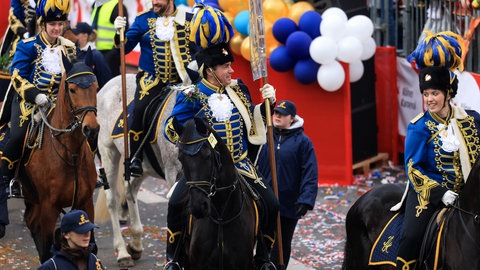Pferde beim Fastnachtsumzug