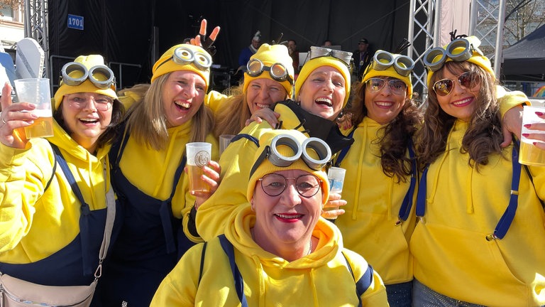 Auch die Minions sorgen auf dem Kornmarkt für ordentlich Stimmung.