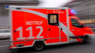Ein Rettungswagen im Einsatz.