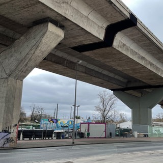 Die Hochstraße in Mainz-Mombach. Der Abriss soll bald beginnen. 