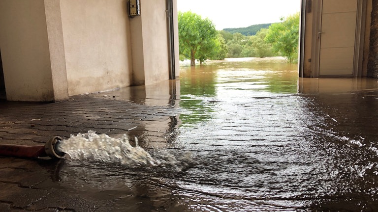Hochwasser bei Weingut Josef Justen-Schmitges