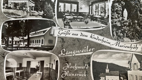 Eine Postkarte aus der Zeit, als das Kloster Marienhöhe noch ein sogenanntes Kindererholungsheim war. 