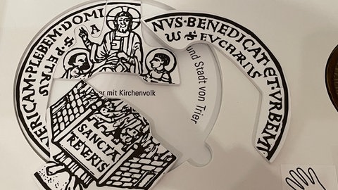 Eine Spielstation als Puzzle im Stadtmuseum Simeionstift Trier