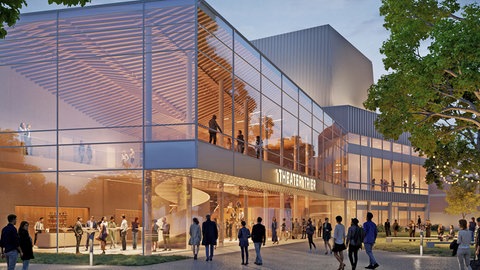 Das neue Foyer des Theaters Trier im Entwurf. 