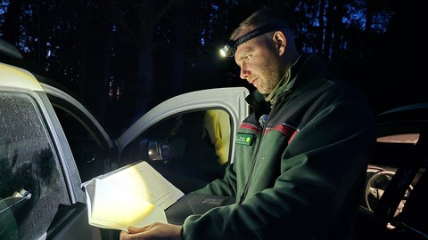 Jonathan Kuhn leitet das Hunsrückhaus am Erbeskopf. Auch er war bei der Scheinwerferzählung mit dabei. 