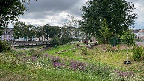 Auch die Stadt Wittlich will mehr Grün in die Stadt holen. Ein Beispiel: der naturnahe Spielplatz am Lieserufer.
