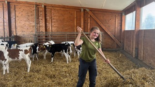 Lea Sensen aus der Nähe von Düsseldorf hat den ersten Platz für Nachwuchs-Landwirte gewonnen.
