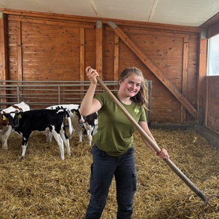 Lea Sensen aus der Nähe von Düsseldorf hat den ersten Platz für Nachwuchs-Landwirte gewonnen.