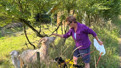 Andrea Thome liebt Tiere. Daher war es für sie eine Herzenssache Hirsch "Bambi" als Kalb großzuziehen.