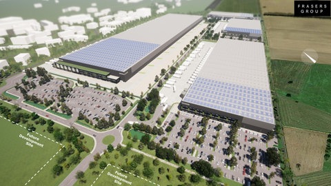 So soll das geplante Logistikzentrum der Frasers Group in Bitburg einmal aussehen. 