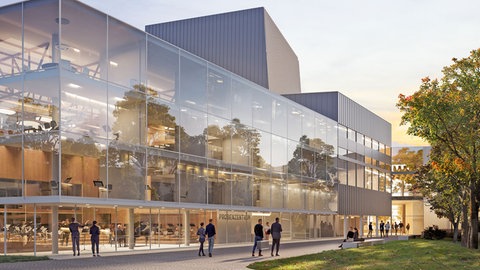 Der Entwurf des neuen Orchestersaal im Trierer Stadttheater.