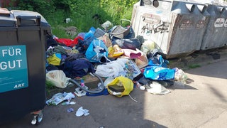 Illegale Abfallentsorgung in der Kyllstrasse in Trier