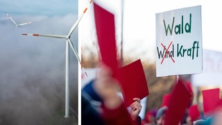 Bildmontage zur Diskussion um Windkraft in Trier