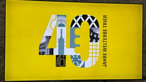 Das Plakat zum Jubiläumsjahr 40 Jahre Unesco Welterbe Trier