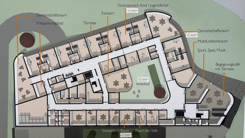 Der Grundriss des Kinderhospiz in Trier.