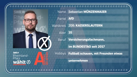Der rheinland-pfälzische AfD-Spitzenkandidat Sebastian Münzenmaier 