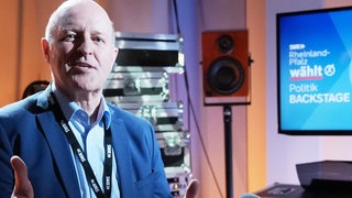 Der Spitzenkandidat der Freien Wähler in Rheinland-Pfalz, Rudolf Rinnen, im Talk POLITIK BACKSTAGE. 