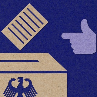 Bundestagswahl 2025: Ein Stimmzettel fällt in eine Wahlurne