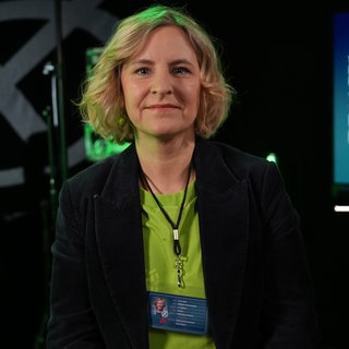 Katrin Eder, Spitzenkandidatin "Die Grünen", im SWR-Interview für Politik Backstage.