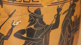 Abbildung einer Wandmalerei, sehr wahrscheinlich aus Griechenland