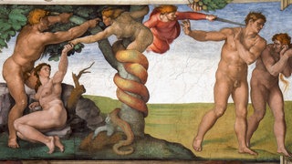 Michelangelos Bild zum Sündenfall und Vertreibung aus dem Garten Eden