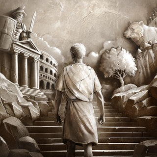 Das Podcastbild des Hörspiel-Podcasts "Der römische Traum"