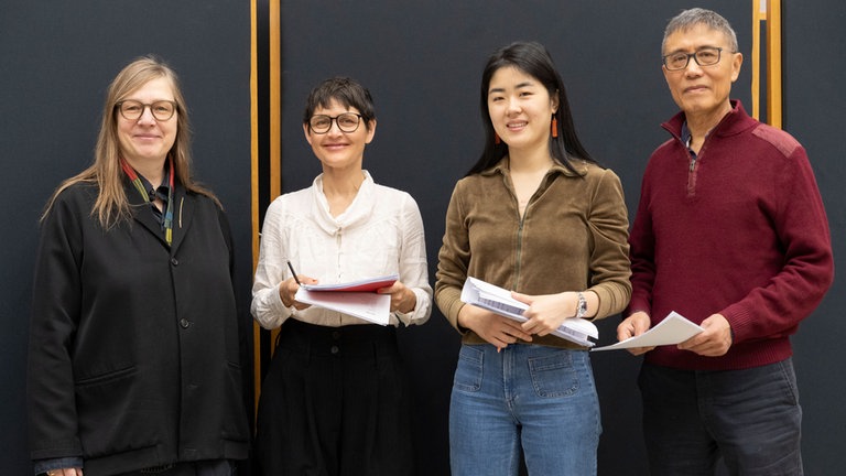 Teamfoto, von l.n.r. Iris Drögekamp, Natali Seelig, Kotbong Yang, Yu Fang