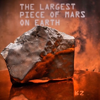 Ein Stück vom Mars mit einem Gewicht von fast 25 Kilogramm wird im Auktionshaus Sotheby's vorgestellt.