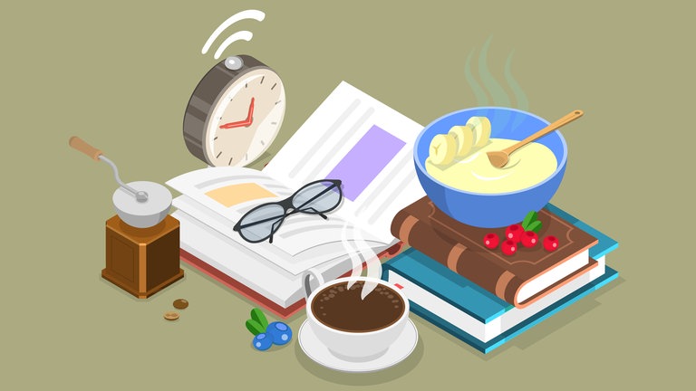 Illustration von Morgen Rituale