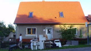 Ein altes Haus in Brandenburg wird renoviert