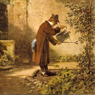 Carl Spitzweg, "Der Gartenfreund", 1860.