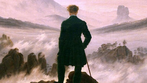 "Der Wanderer im Nebelmeer" von Caspar David Friedrich.