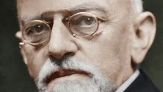 Der Mathematiker David Hilbert (1862 - 1943). Porträtaufnahme digital koloriert