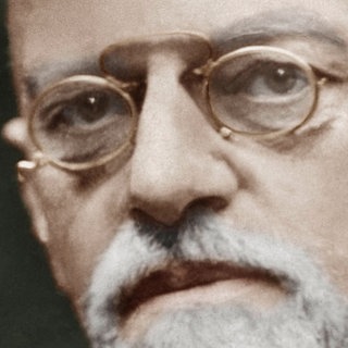 Der Mathematiker David Hilbert (1862 - 1943). Porträtaufnahme digital koloriert