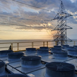 Das KivuWatt-Kraftwerk in Kibuye am Lake Kivu (Kivu-See)