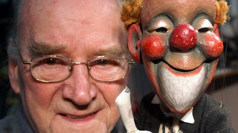 Albrecht Roser mit Clown Gustav