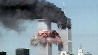 Brennende Türme des World Trade Center